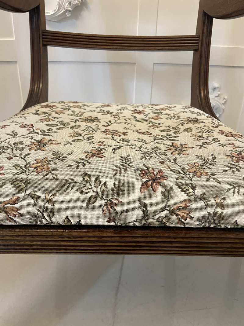 Set of 6 Antique Regency Quality Mahogany Dining Chairs - Image 19